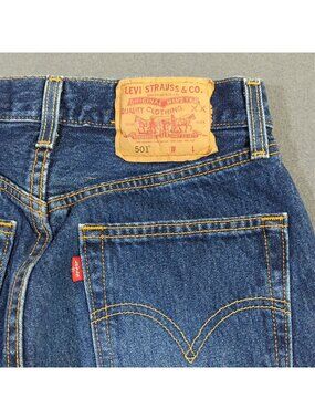 Levi's VTG Jeans Men's 27x32 Fits 26x30 Blue 501 Straight Leg Button Fly Denim